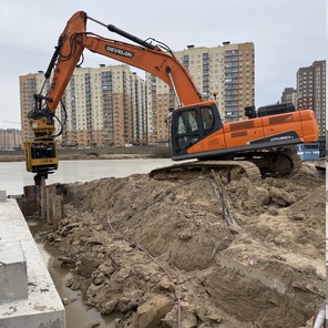 Устройство шпунтового ограждения